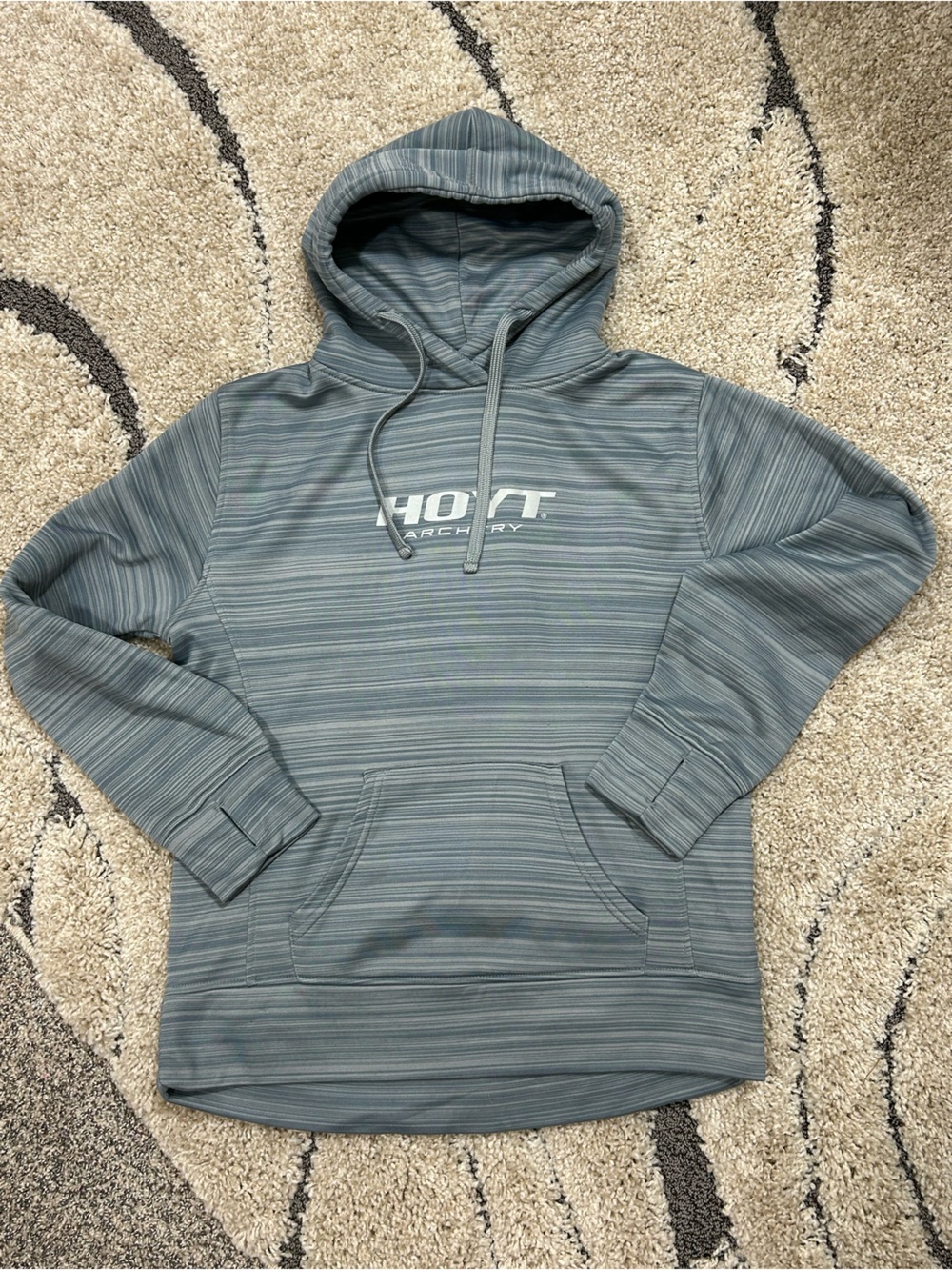 Women’s Hooded HOYT Pullover - Slate Striped XL